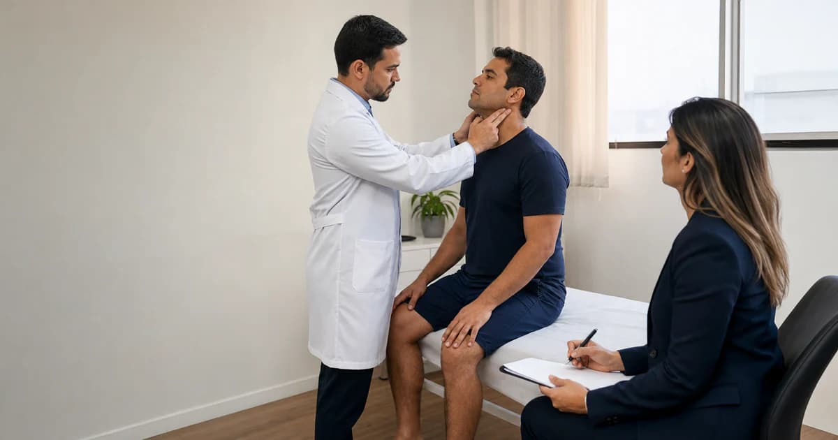 Médico assistente técnico acompanhando uma perícia