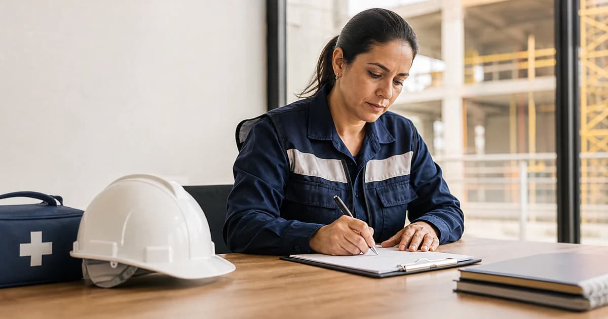 Preenchimento de comunicação de acidente de trabalho